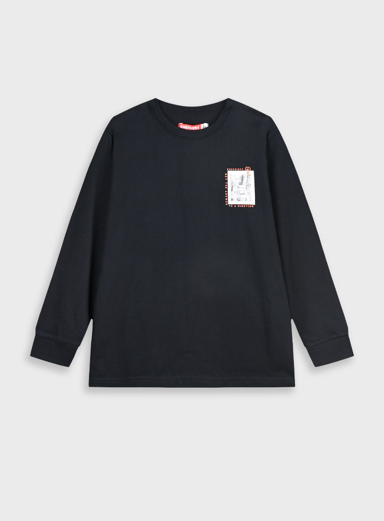 Μακρυμάνικη μπλούζα - 6 ετών, ΜΑΥΡΟ εικόνα 1