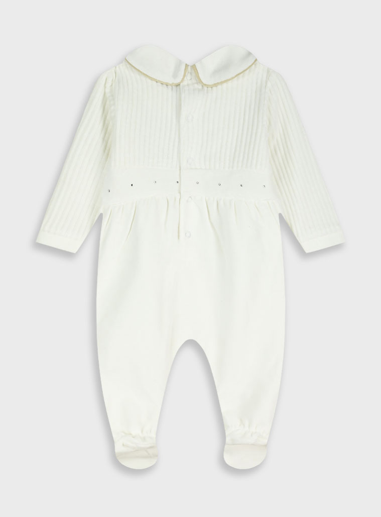 Βρεφικό βελουτέ φορμάκι - Εκρού 14-125406-9 φωτογραφία