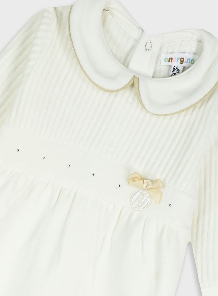 Βρεφικό βελουτέ φορμάκι - Εκρού 14-125406-9 φωτογραφία