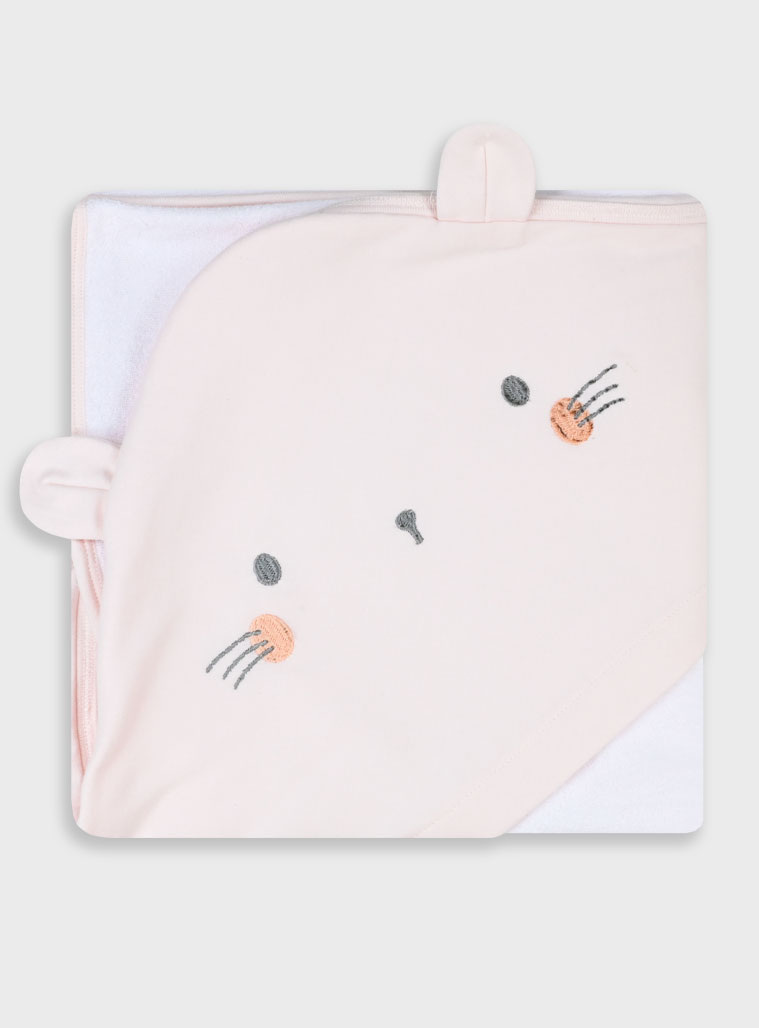 Βρεφική μπουρνουζοπετσέτα - ΟΝΕ, Λευκό εικόνα 1