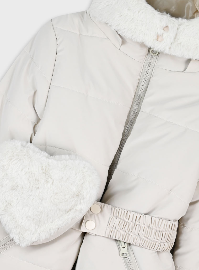 Μπουφάν με αποσπόμενη κουκούλα - ΚΡΕΜ 15-125300-1 φωτογραφία