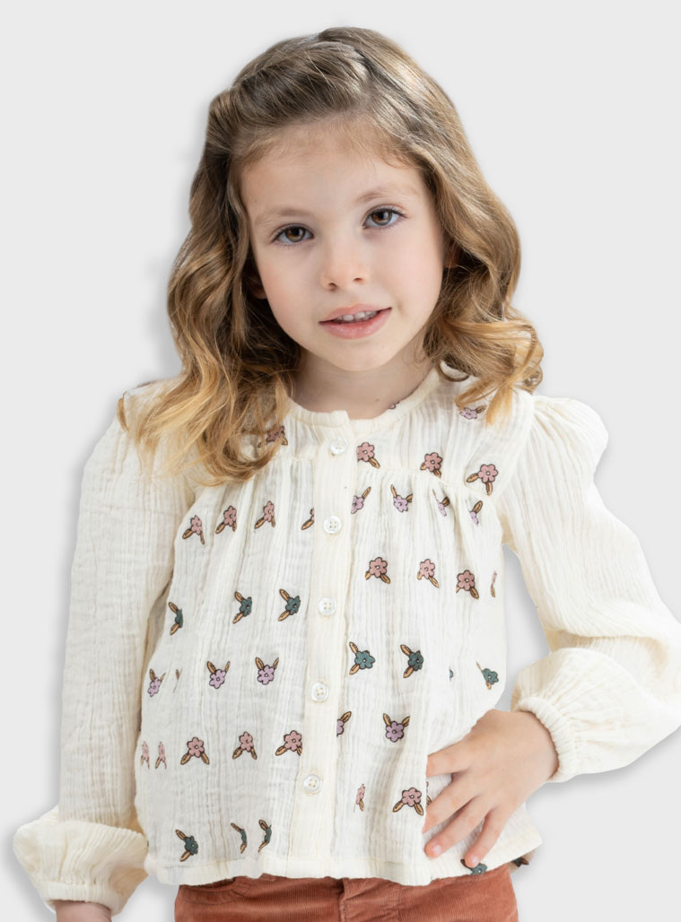 Πουκαμίσα με κέντημα - ΠΑΓΟΣ 15-125300-4 φωτογραφία