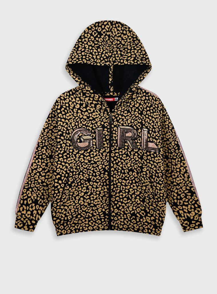 Ζακέτα λεοπάρ - 1 έτους, ΜΑΥΡΟ εικόνα 1