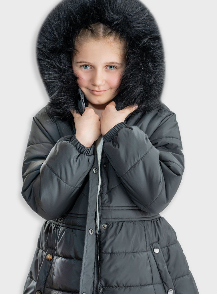 Μπουφάν με αποσπόμενη κουκούλα - ΜΑΥΡΟ 16-125200-1 φωτογραφία