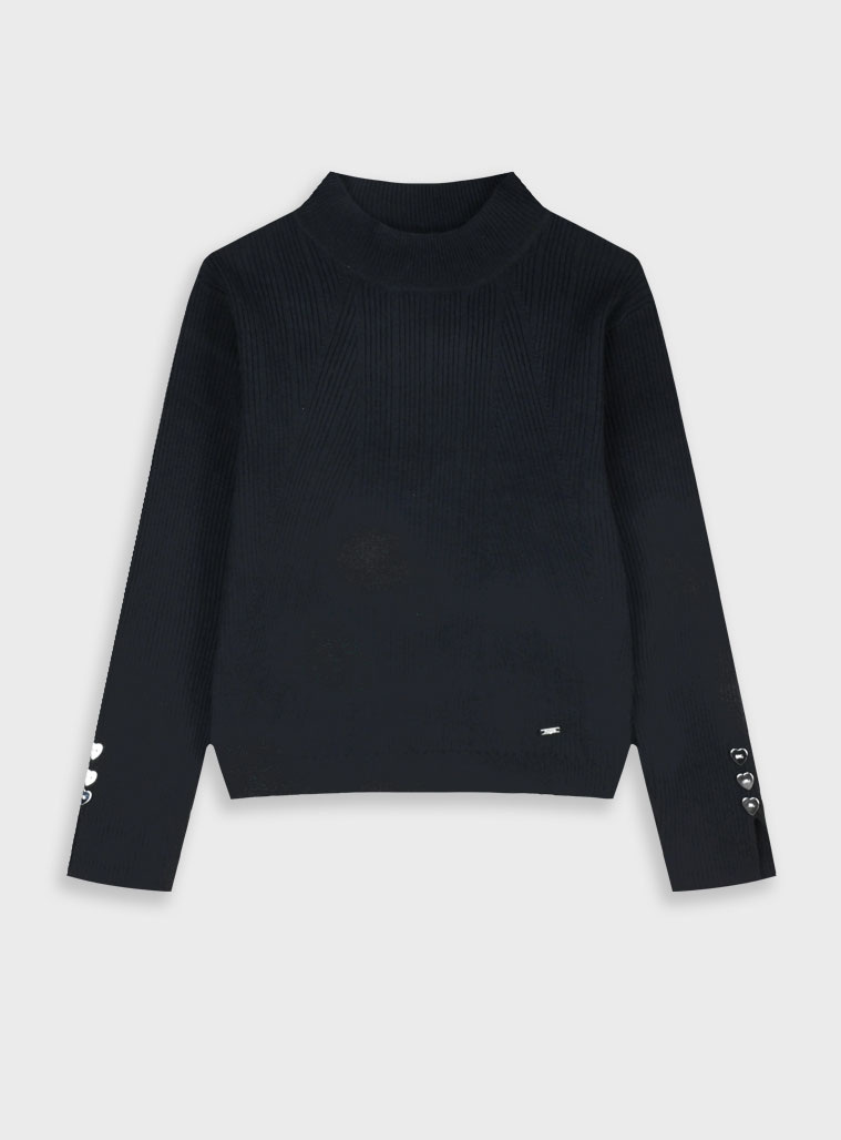 Μακρυμάνικη ριπ μπλούζα - 6 ετών, ΜΑΥΡΟ εικόνα 1