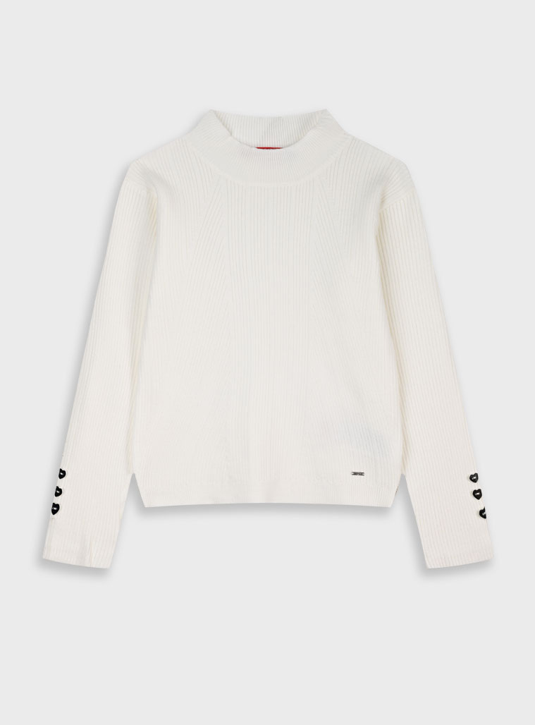 Μακρυμάνικη ριπ μπλούζα - 6 ετών, Εκρού εικόνα 1