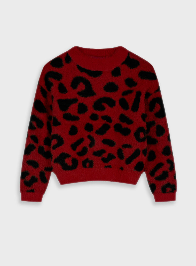 Πλεκτό πουλόβερ - 6 ετών, ΜΠΟΡΝΤΩ εικόνα 1