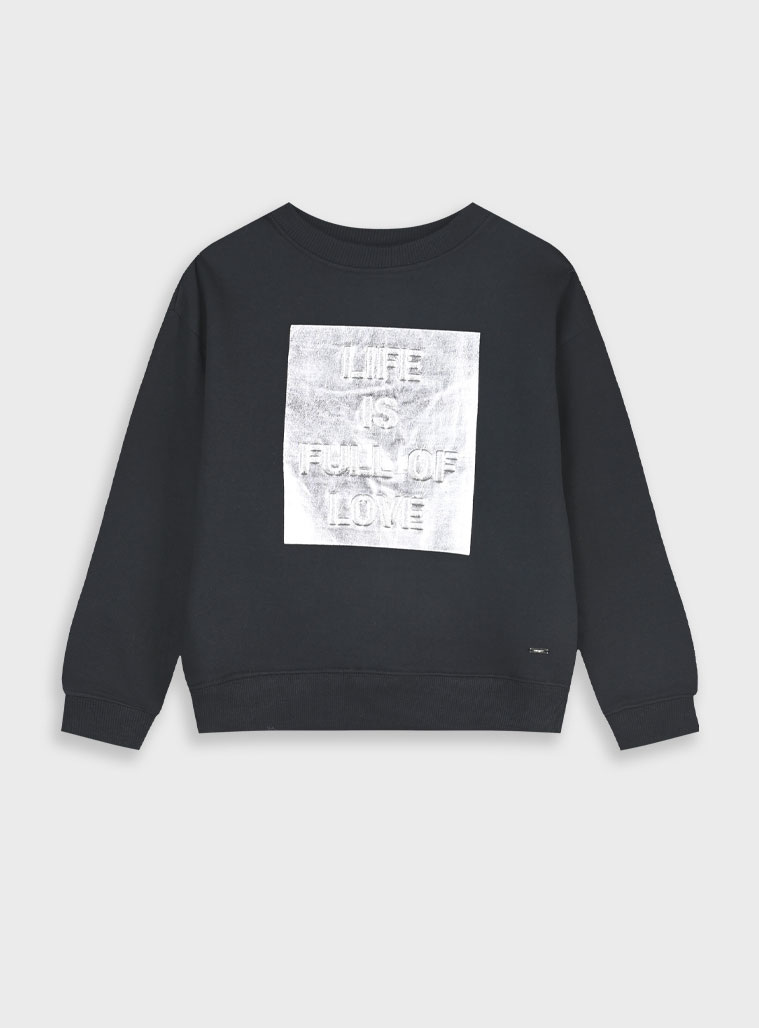 Μπλούζα φούτερ - ΜΑΥΡΟ 16-125209-5