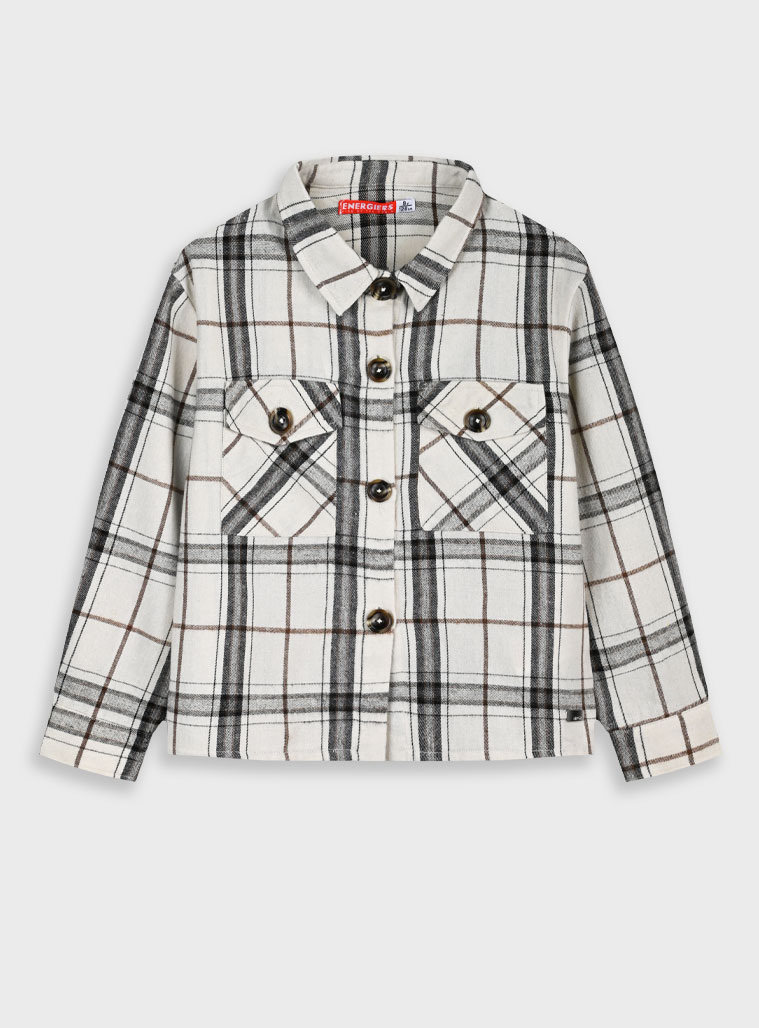 Καρρώ πουκάμισο - 6 ετών, Εκρού εικόνα 1