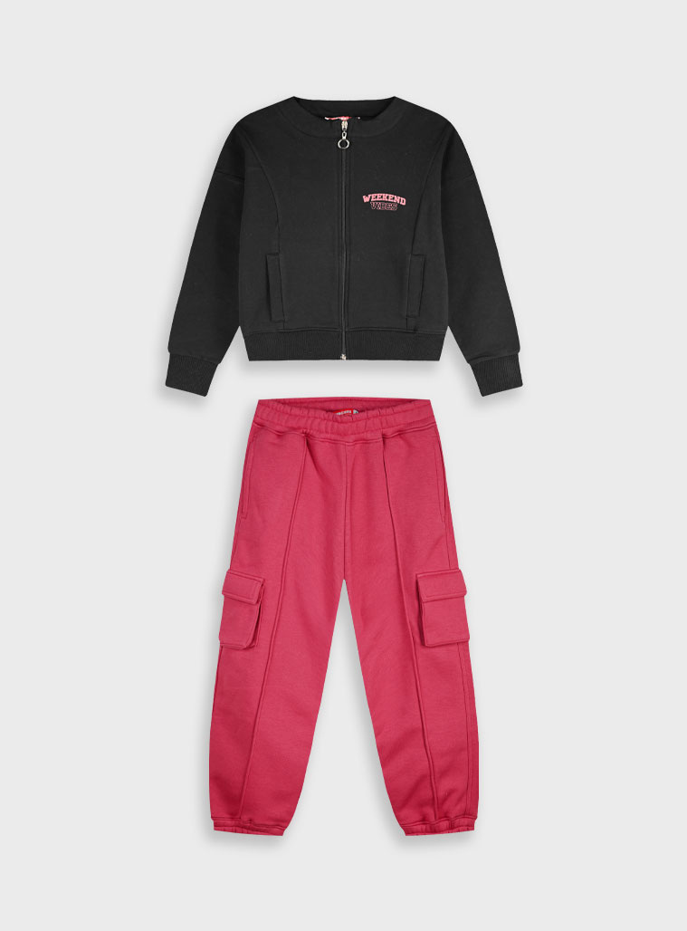 Φούτερ φόρμα με τύπωμα - ΜΑΥΡΟ 16-125234-0