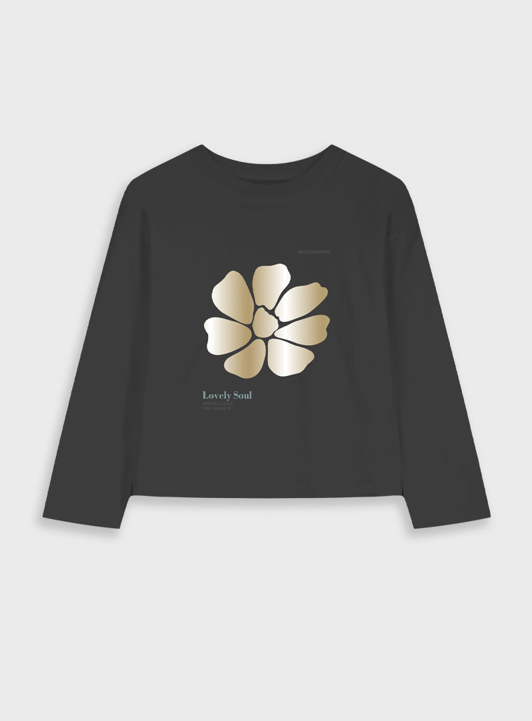 Μακρυμάνικη μπλούζα – ΜΑΥΡΟ 16-125234-5