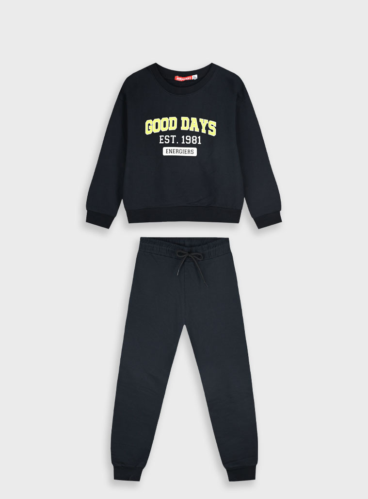 Φούτερ φόρμα με τύπωμα - ΜΑΥΡΟ 16-125275-0