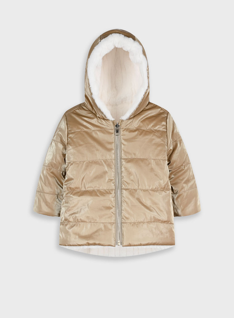 Boutique μπουφάν διπλής όψης - 74 cm, ΚΡΕΜ εικόνα 1