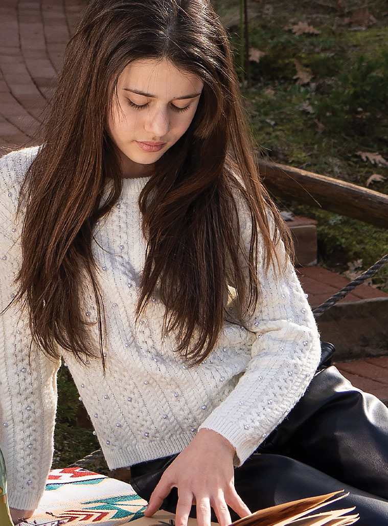 Boutique πλεκτή μπλούζα - Εκρού 46-125274-6 φωτογραφία