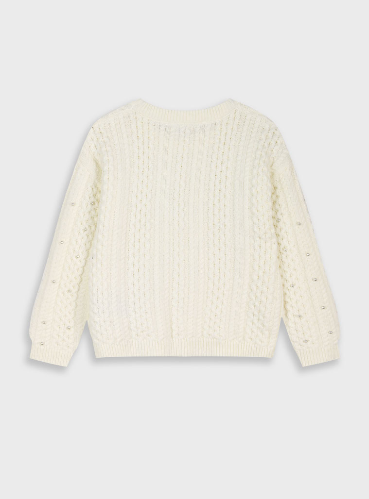 Boutique πλεκτή μπλούζα - Εκρού 46-125274-6 φωτογραφία