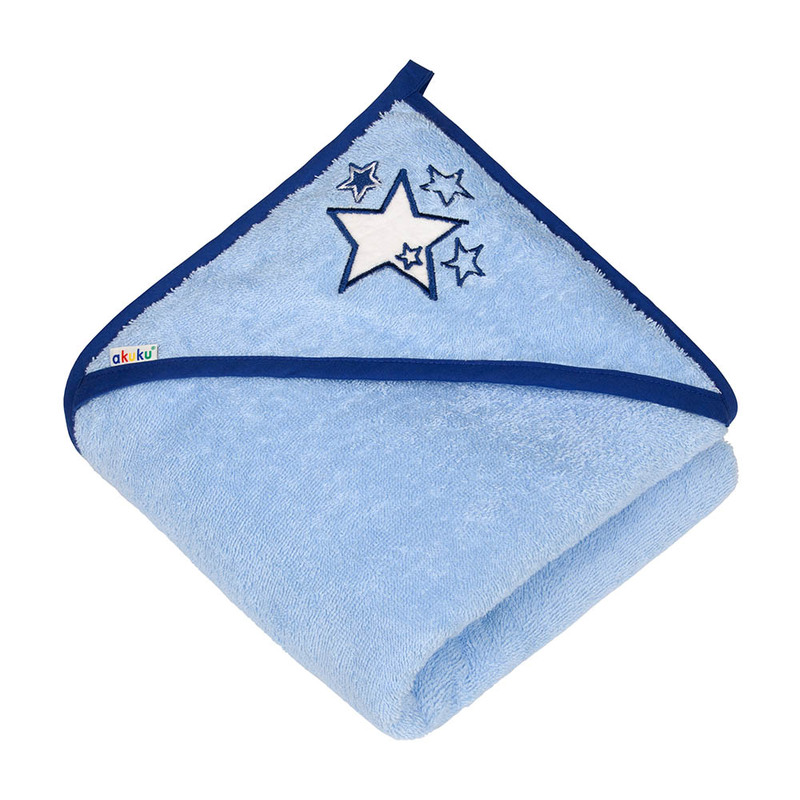 Εικόνα 1 Κάπα Βαμβακερή-Terry 100x100εκ. Αστέρια Μπλε akuku A0663