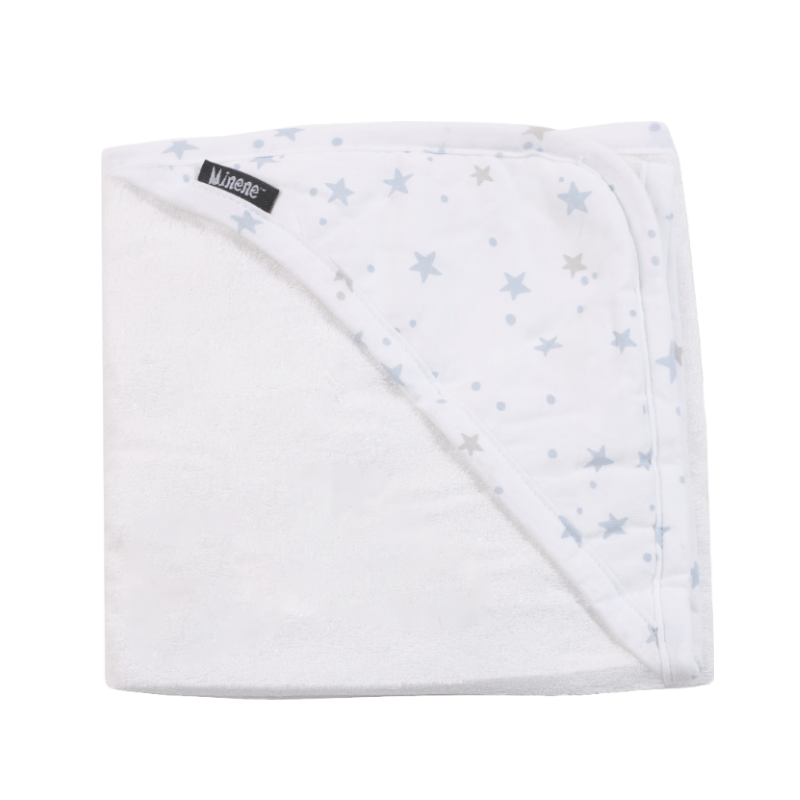 Εικόνα 1 Κάπα Bamboo 75x75εκ. Stars Blue Minene 19302002760OS