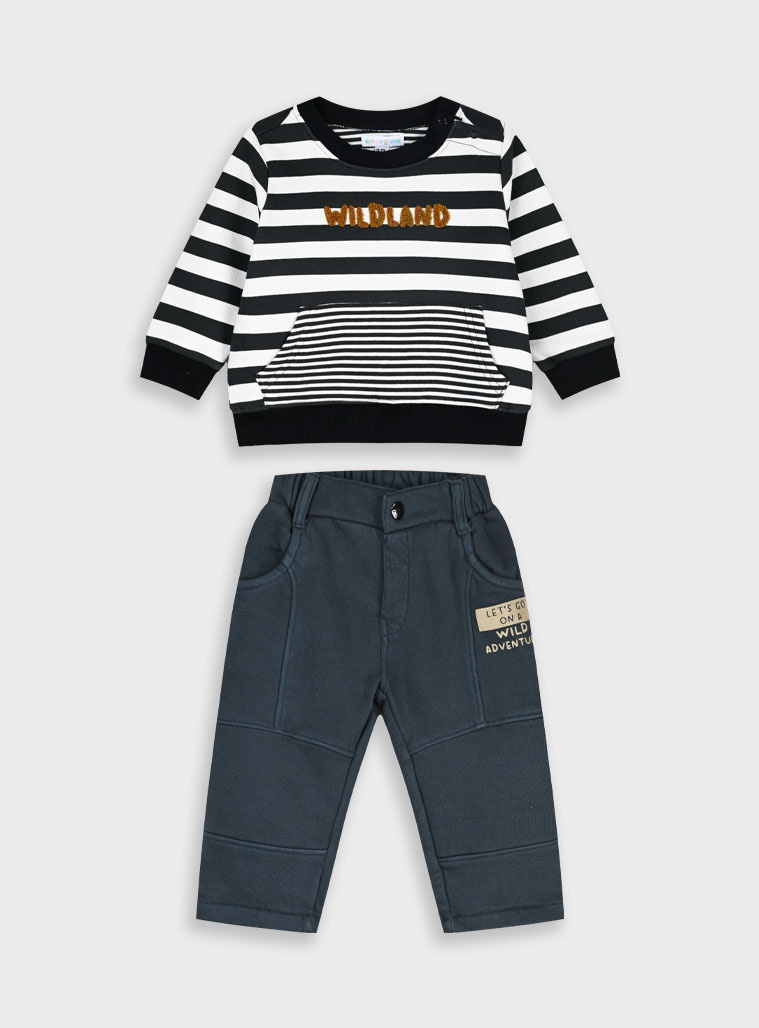 Βρεφική φούτερ φόρμα - 68 cm, ΑΝΘΡΑΚΙ εικόνα 1