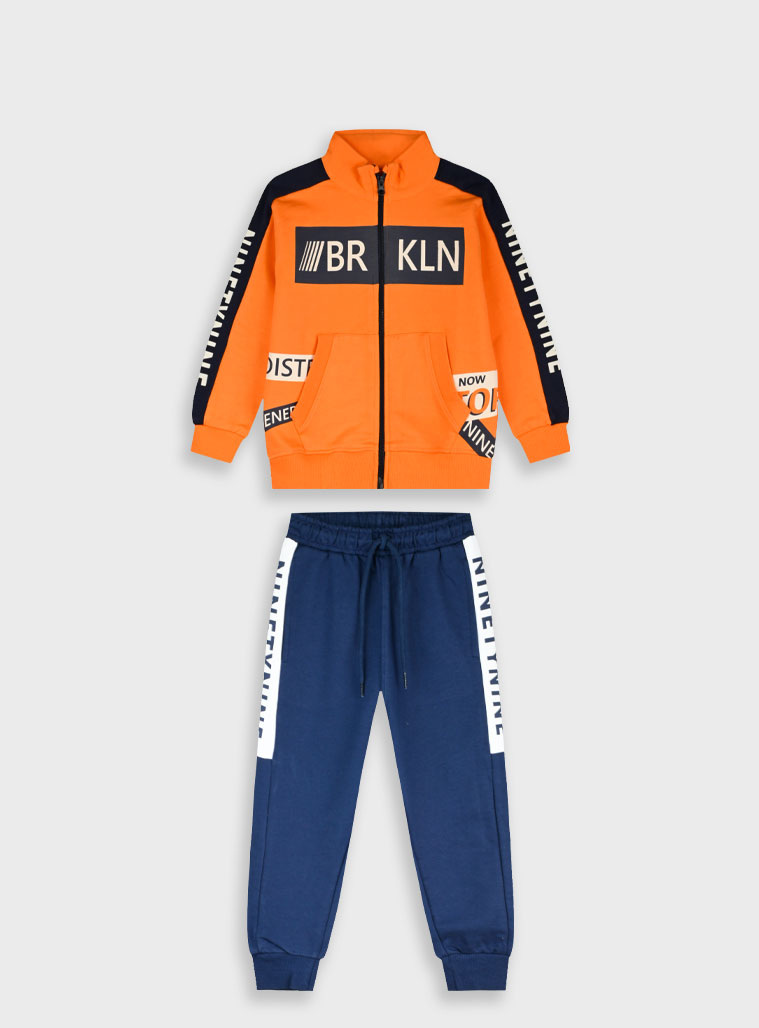 Φούτερ φόρμα με τύπωμα - Μπλε 12-125130-0