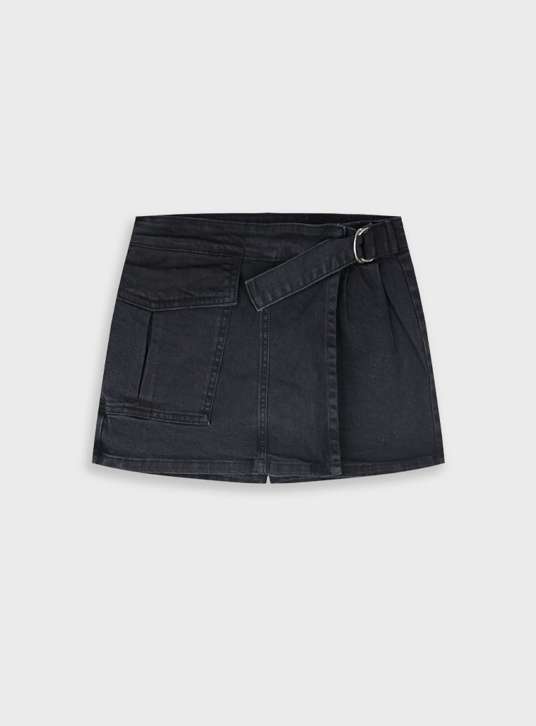 Τζην φούστα/σορτς - 6 ετών, ΜΑΥΡΟ εικόνα 1