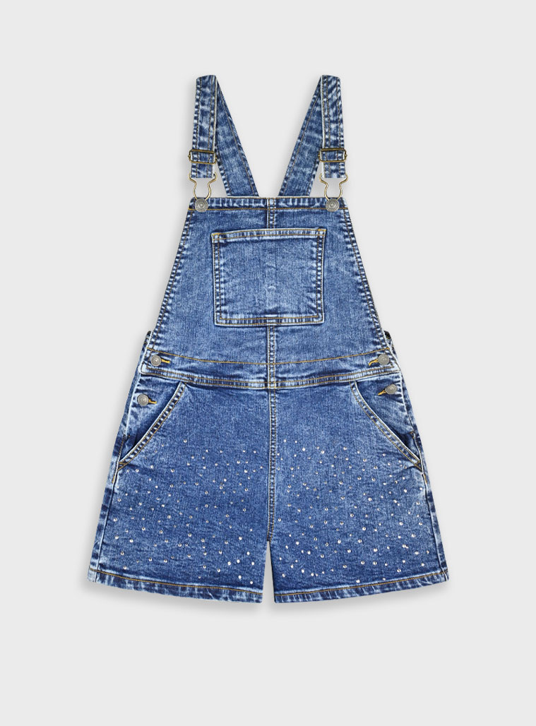 Σαλοπέτα σορτς - 6 ετών, DARK BLUE DENIM εικόνα 1