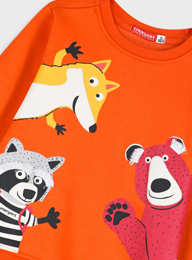 Φούτερ φόρμα με τύπωμα - ΑΝΘΡΑΚΙ 12-125171-0-0 φωτογραφία