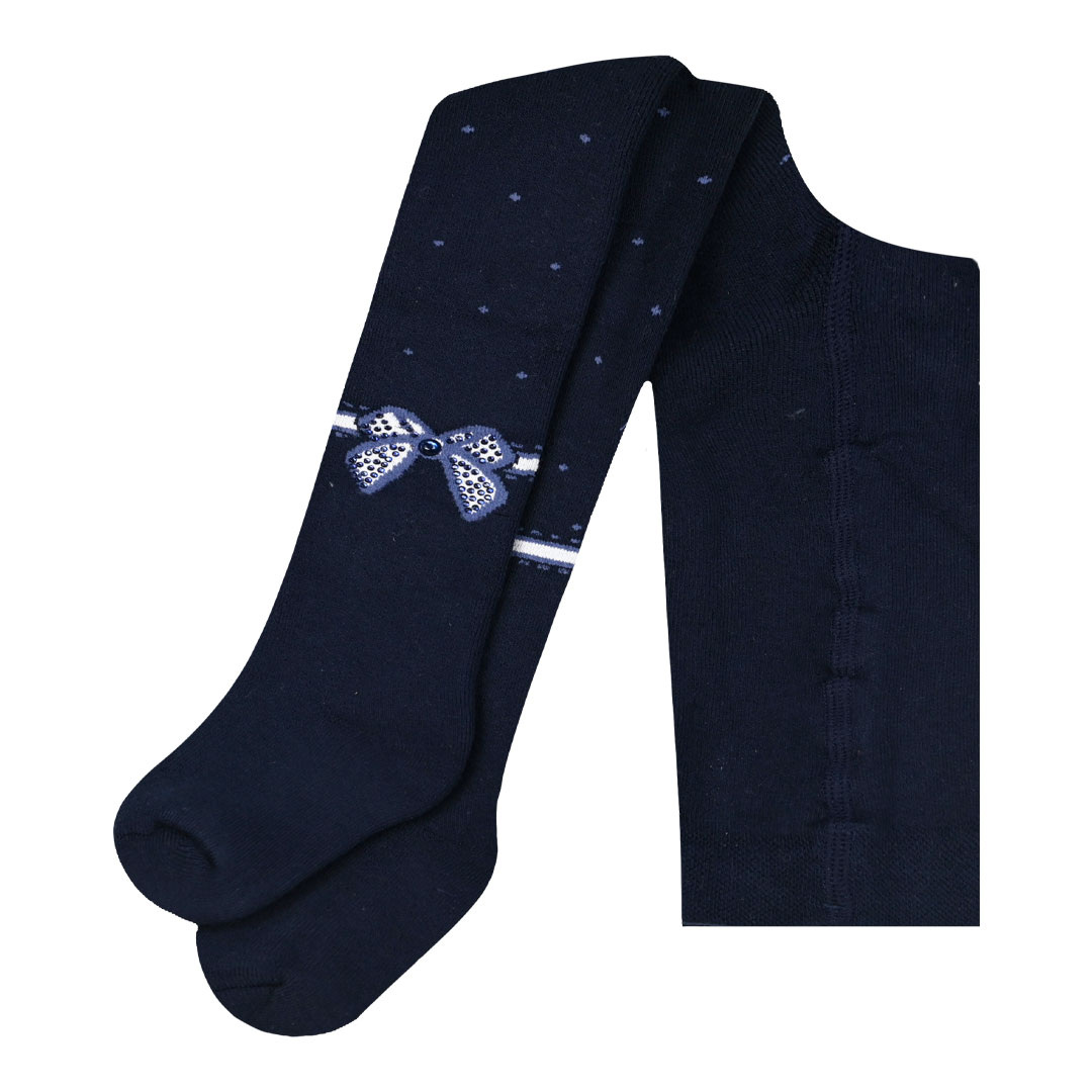 Χοντρό Χειμωνιάτικο Καλσον για Βρεφικό Κορίτσι - ΜΕΛΑΝΖΕ 39-K35091 φωτογραφία