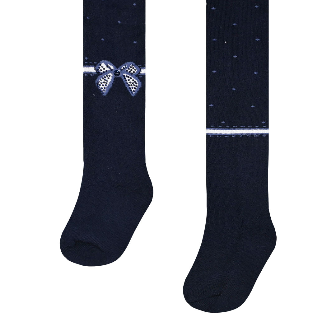 Χοντρό Χειμωνιάτικο Καλσον για Βρεφικό Κορίτσι - ΜΕΛΑΝΖΕ 39-K35091 φωτογραφία