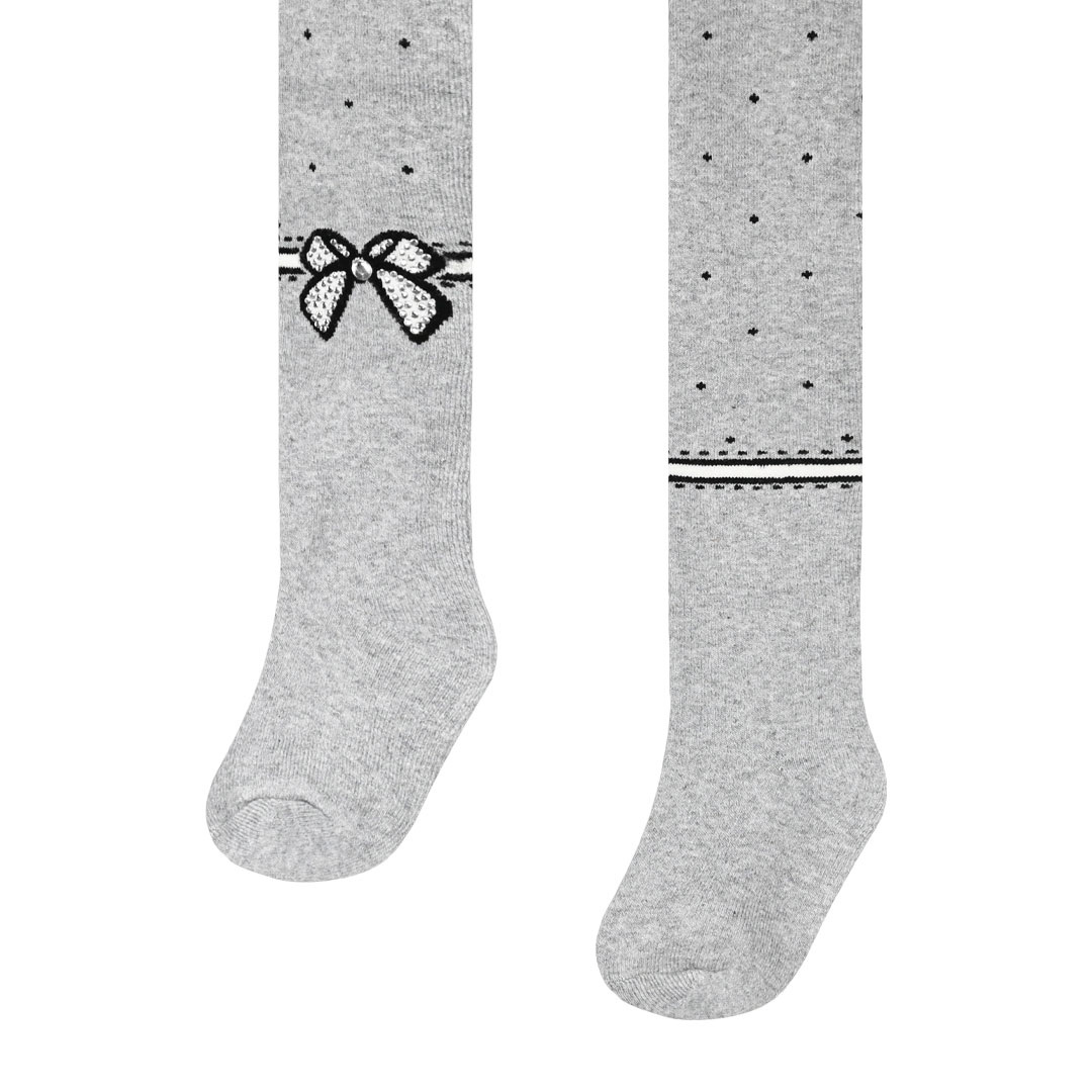 Χοντρό Χειμωνιάτικο Καλσον για Βρεφικό Κορίτσι - ΜΕΛΑΝΖΕ 39-K35091 φωτογραφία